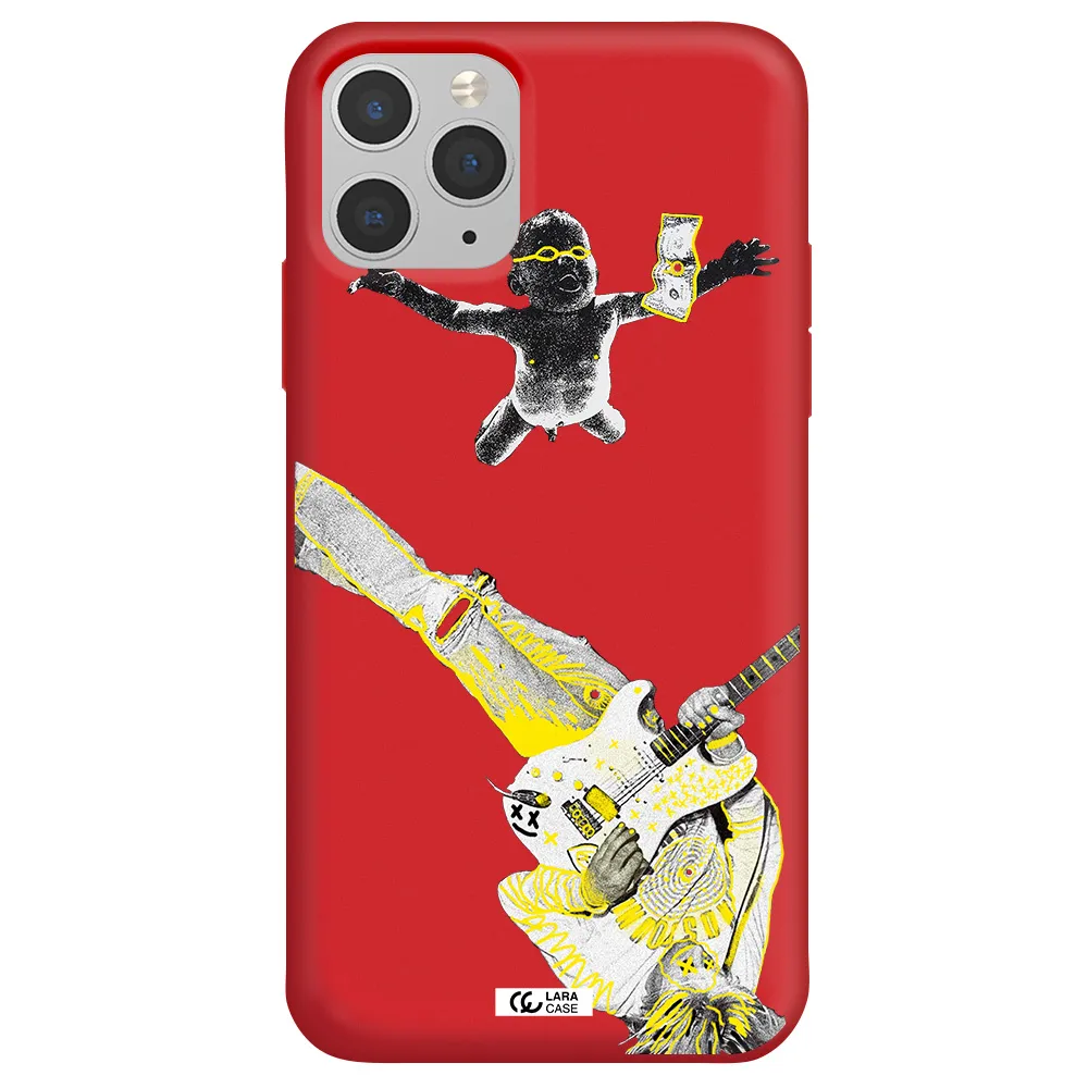 Guitarist Apple iPhone 11 pro Silicone Imperial Red Case