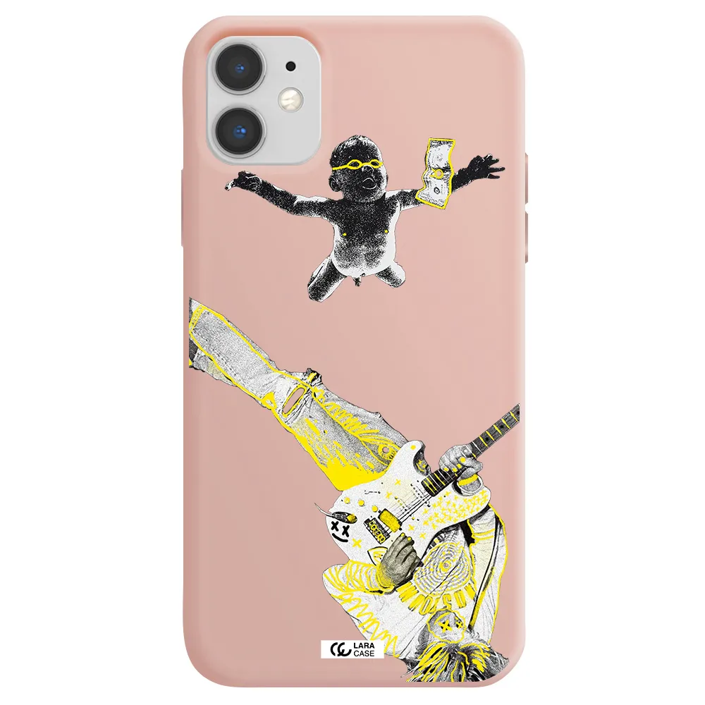 Guitarist Apple iPhone 11 Silicone pastel pink Case