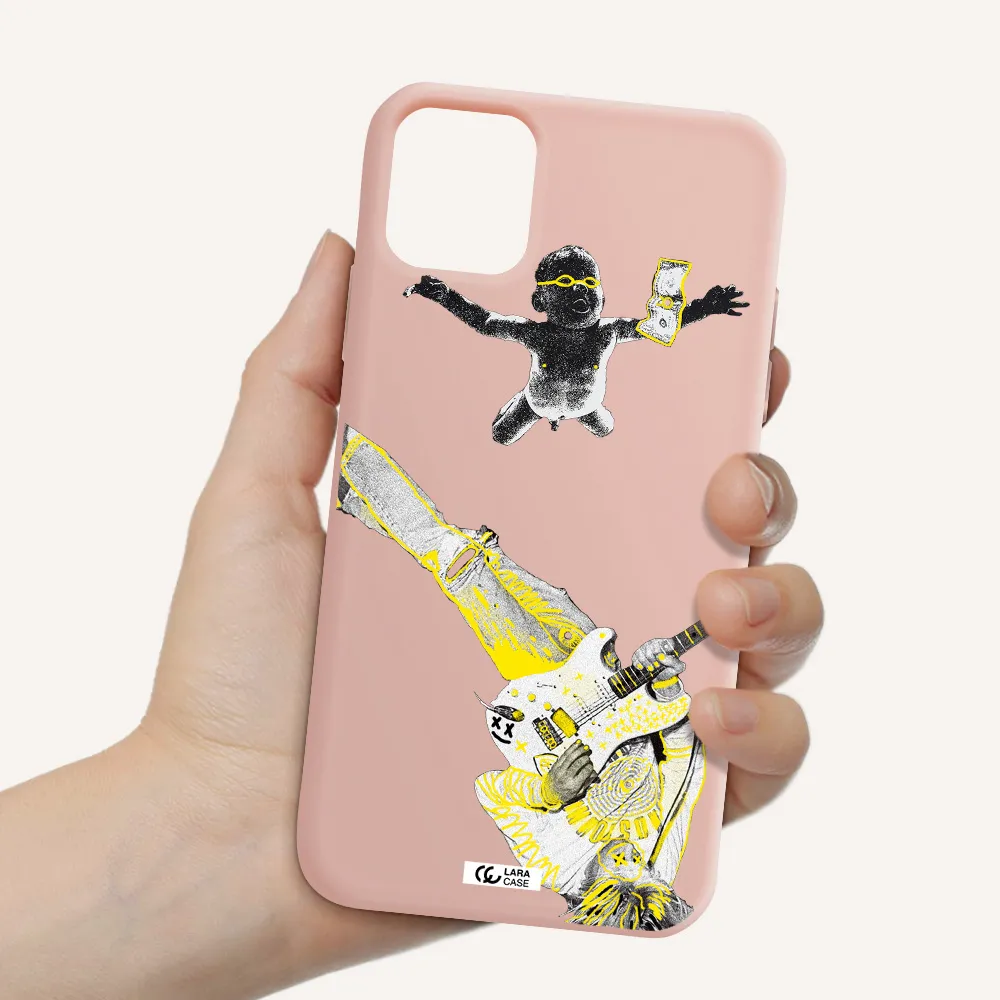 Guitarist Apple iPhone 11 Silicone pastel pink Case