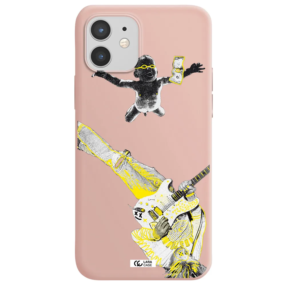 Guitarist Apple iPhone 12 mini Silicone pastel pink Case