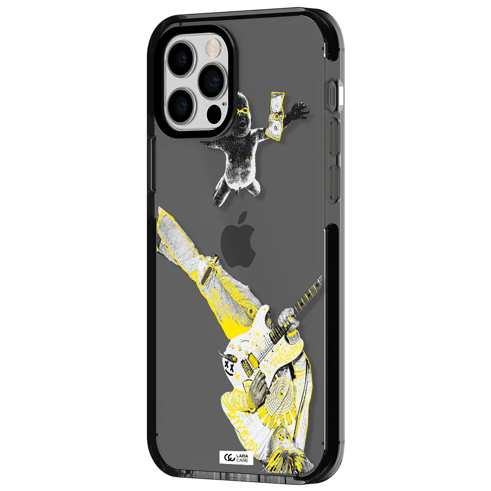 Guitarist Apple iPhone 12 pro impact Smoke Black Case