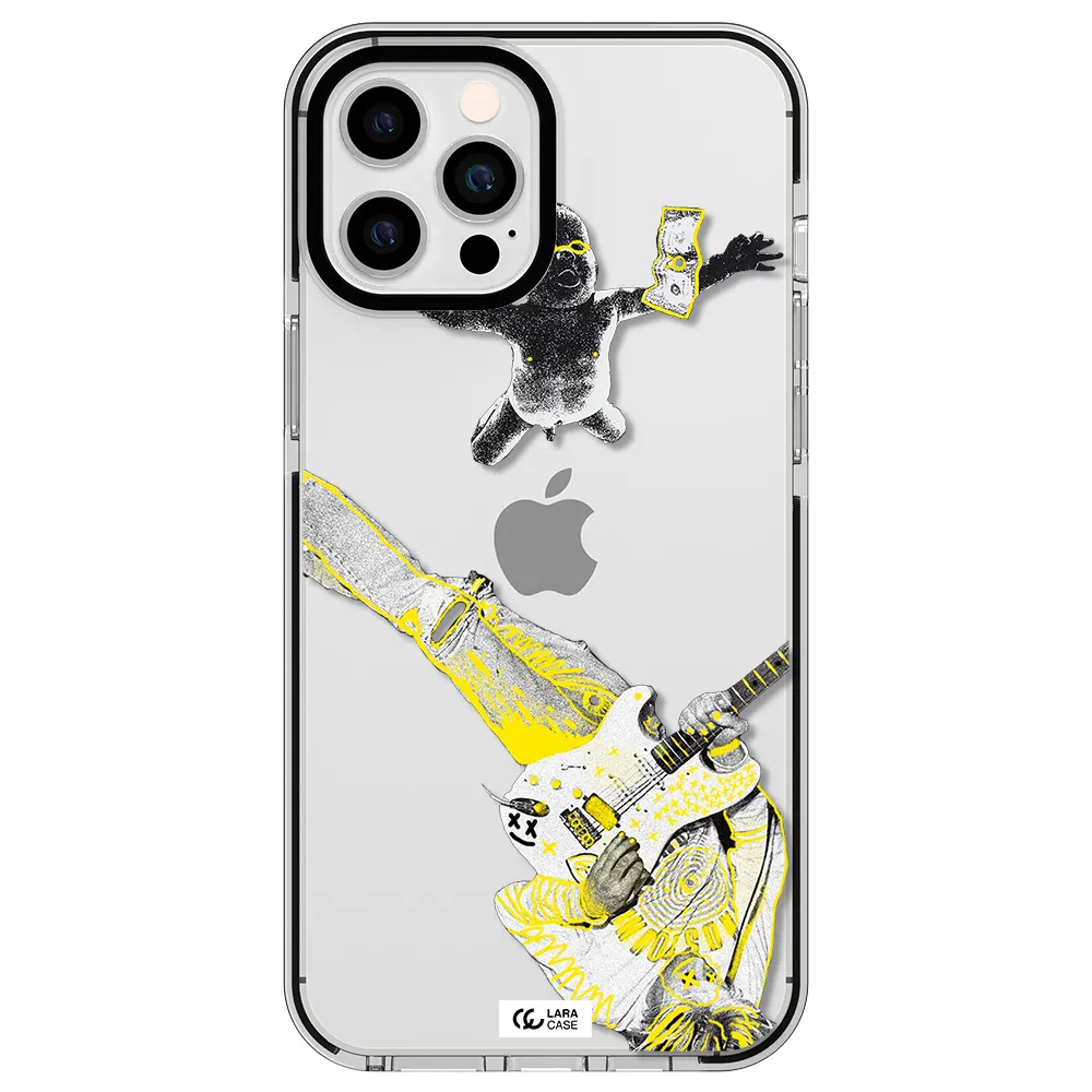 Guitarist Apple iPhone 12 pro max impact black border Case