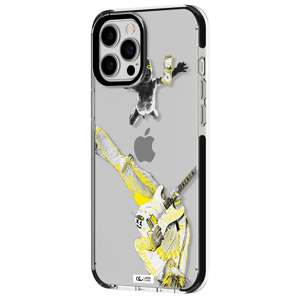 Guitarist Apple iPhone 12 pro max impact black border Case