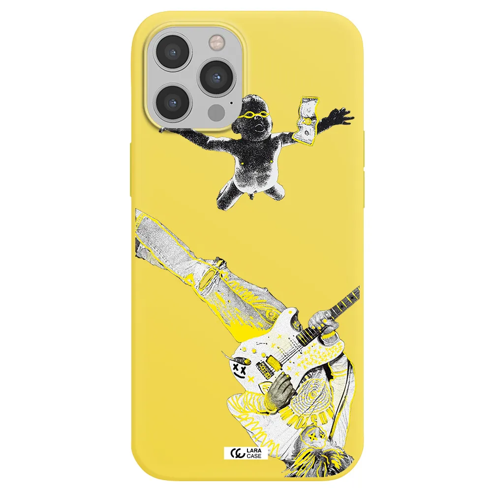 Guitarist Apple iPhone 12 pro max Silicone canary yellow Case