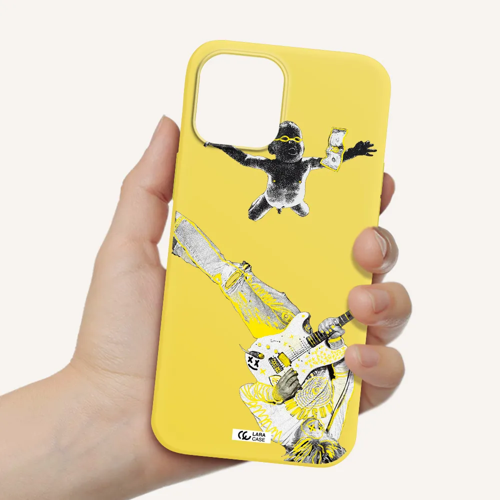 Guitarist Apple iPhone 12 pro max Silicone canary yellow Case