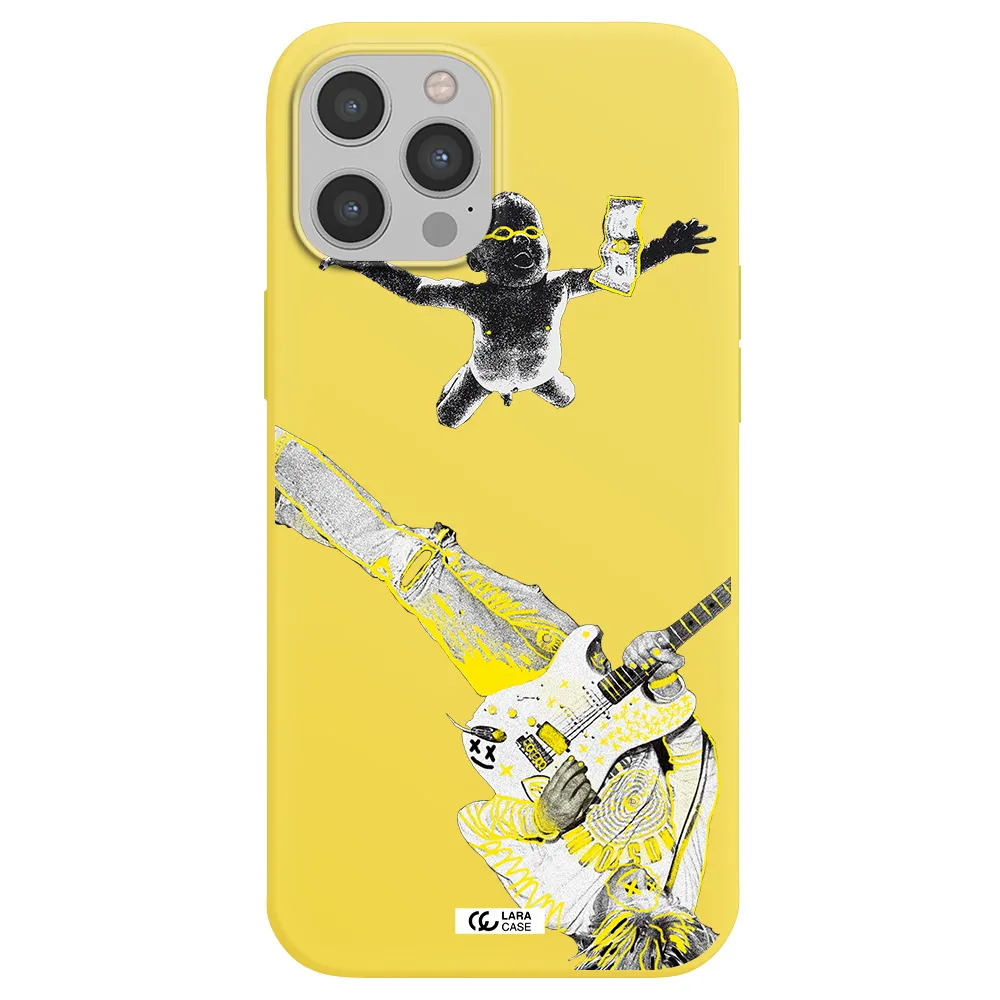 Guitarist Apple iPhone 12 pro Silicone canary yellow Case