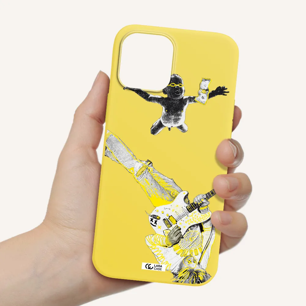 Guitarist Apple iPhone 12 pro Silicone canary yellow Case