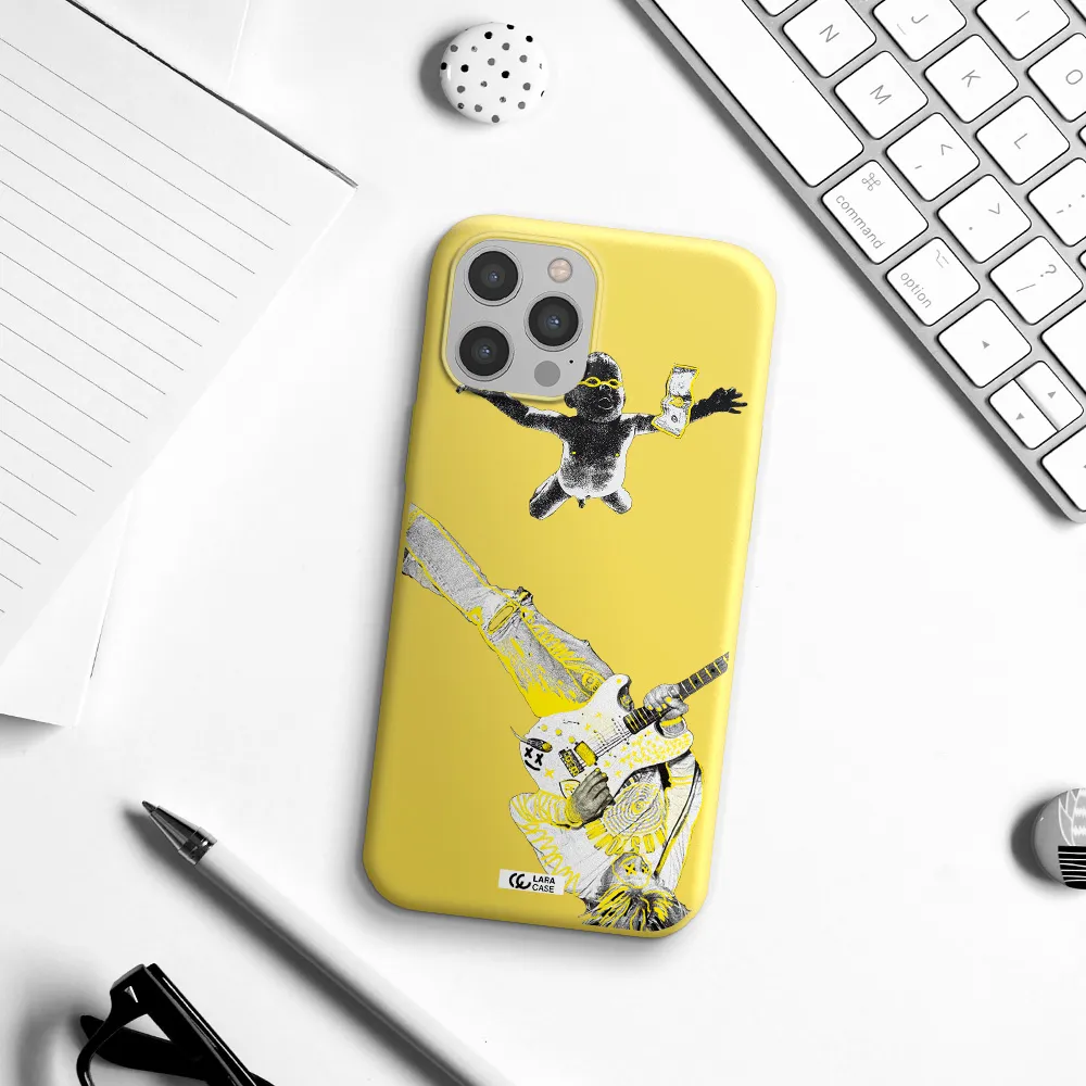 Guitarist Apple iPhone 12 pro Silicone canary yellow Case
