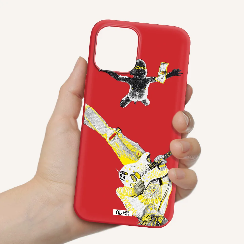Guitarist Apple iPhone 12 pro Silicone Imperial Red Case