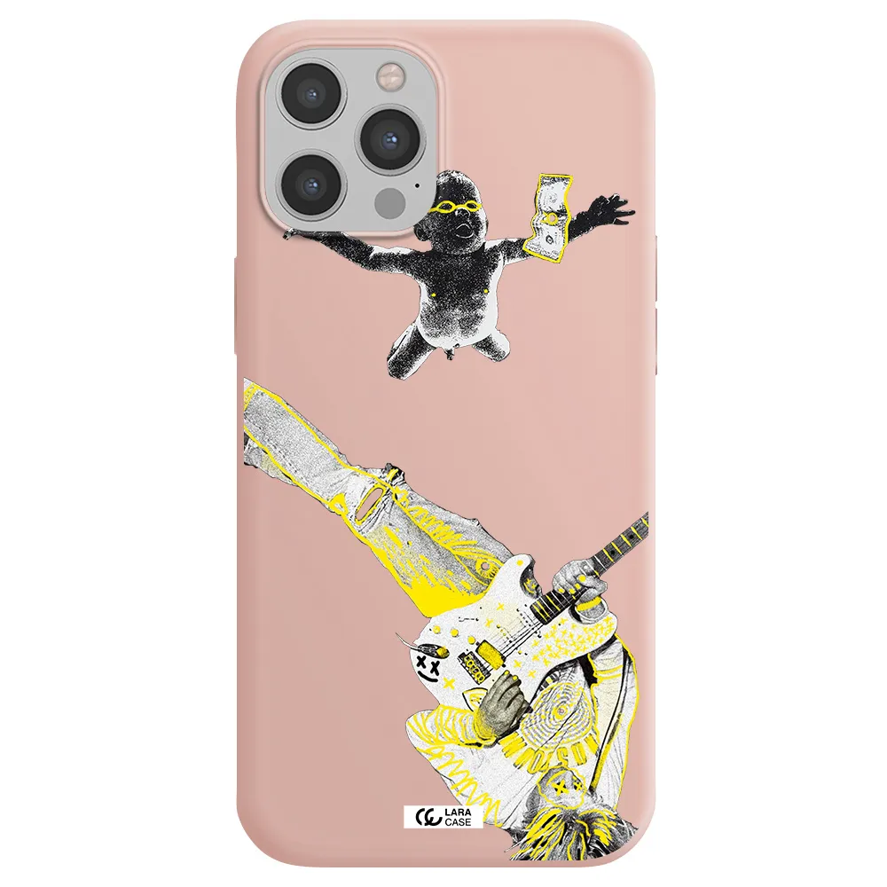 Guitarist Apple iPhone 12 pro Silicone pastel pink Case