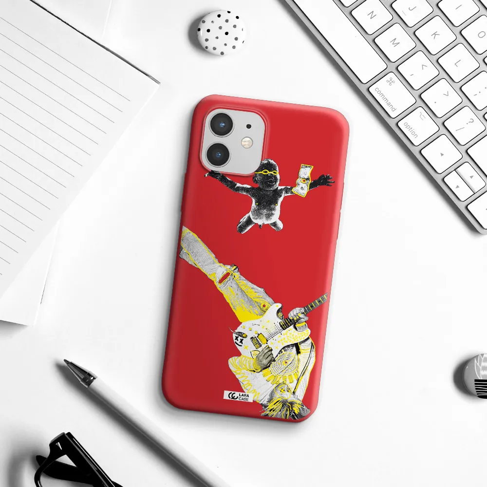 Guitarist Apple iPhone 12 Silicone Imperial Red Case