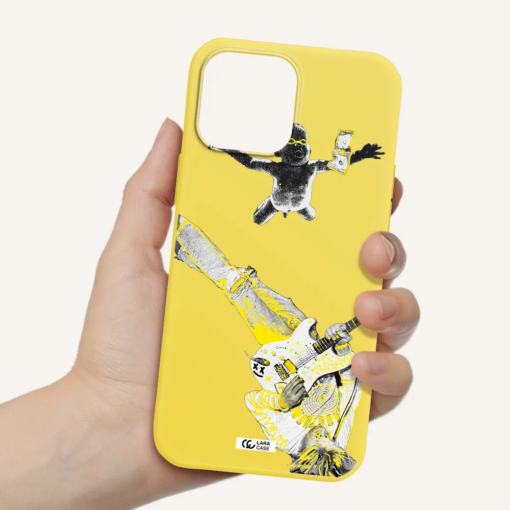 Guitarist Apple iPhone 13 Pro Silicone canary yellow Case