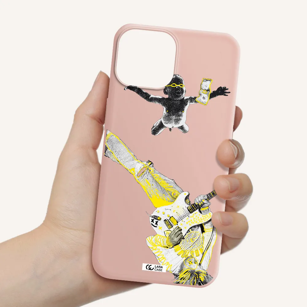 Guitarist Apple iPhone 13 Silicone pastel pink Case