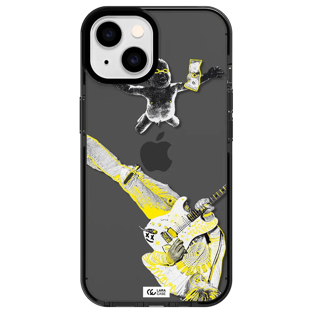 Guitarist Apple iPhone 14 impact Smoke Black Case