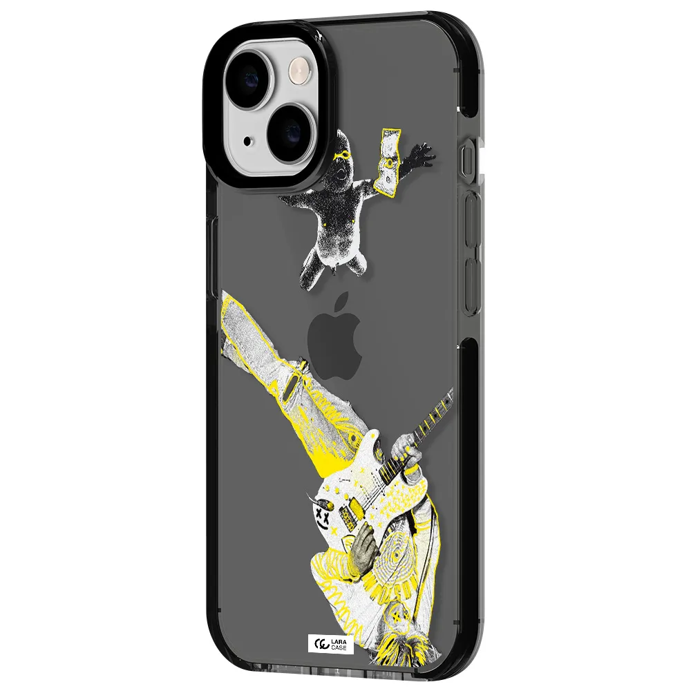 Guitarist Apple iPhone 14 impact Smoke Black Case