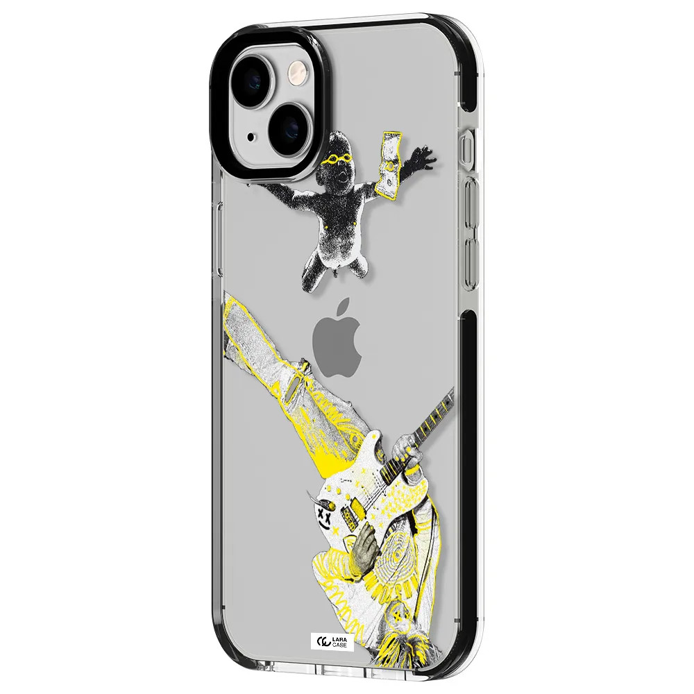 Guitarist Apple iPhone 14 plus impact black border Case
