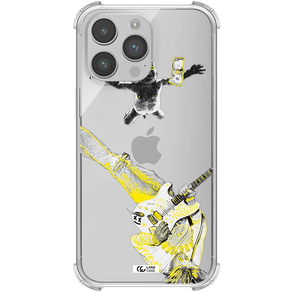 Guitarist Apple iPhone 14 pro Clear PC Case
