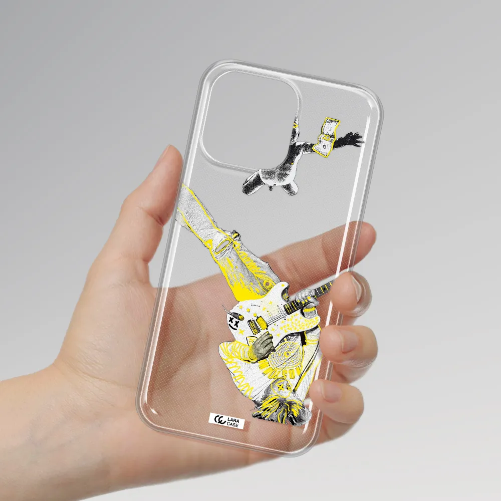 Guitarist Apple iPhone 14 pro Clear TPU Case