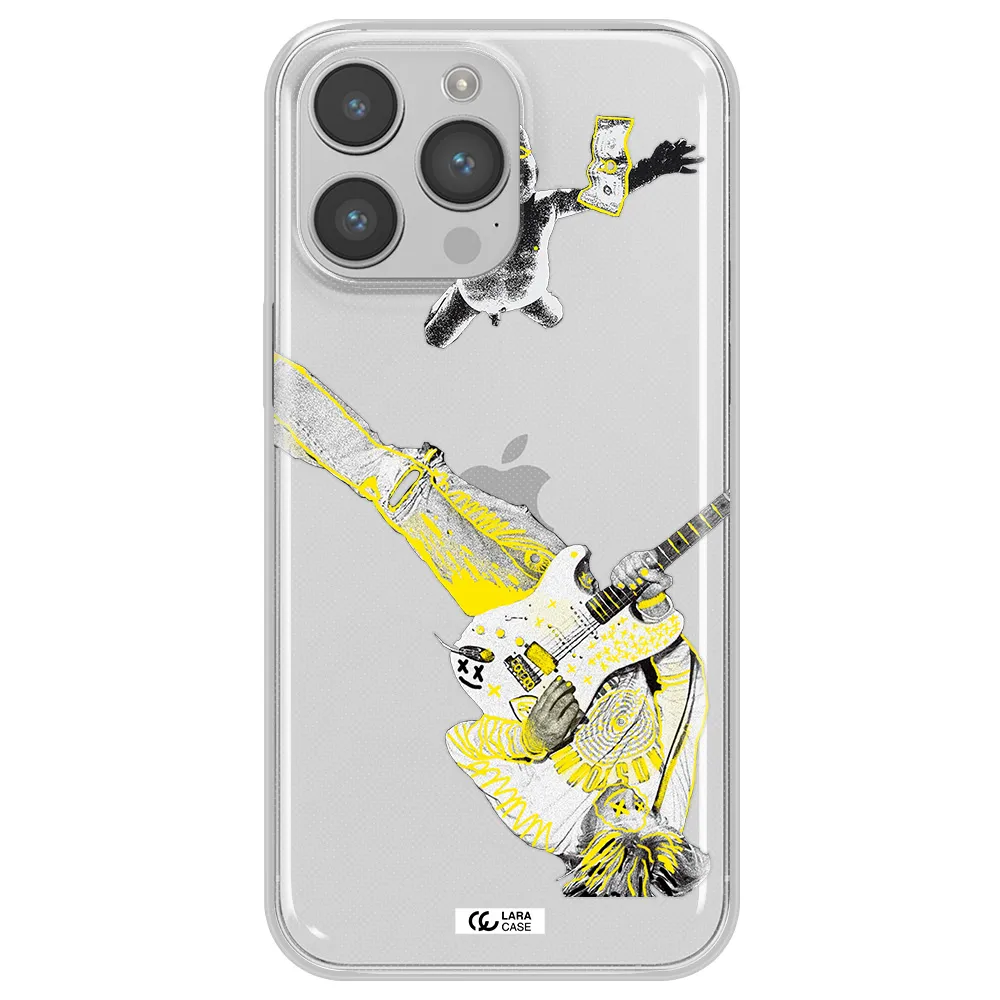 Guitarist Apple iPhone 14 pro max Clear TPU Case