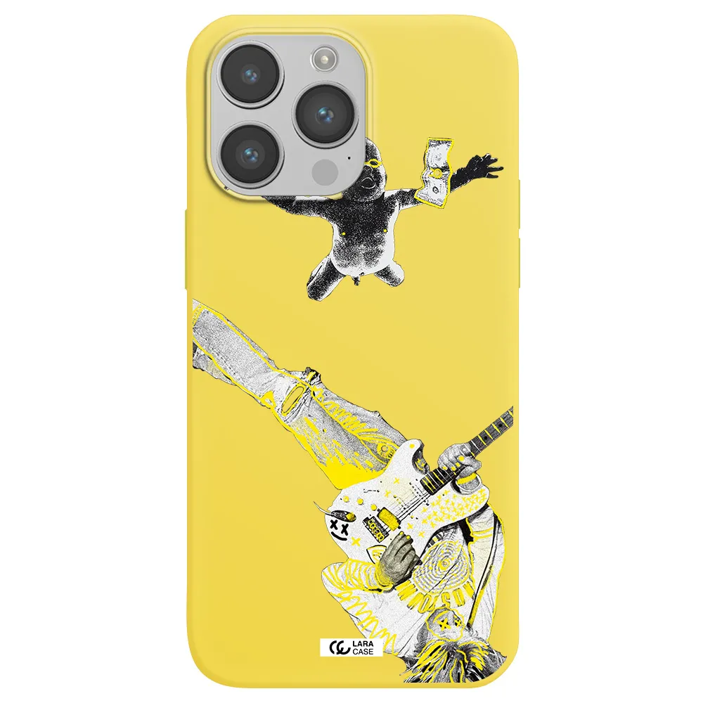 Guitarist Apple iPhone 14 pro max Silicone canary yellow Case