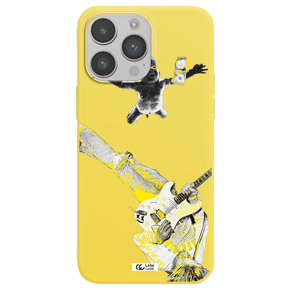 Guitarist Apple iPhone 14 pro Silicone canary yellow Case