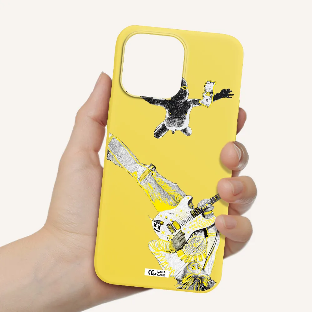 Guitarist Apple iPhone 14 pro Silicone canary yellow Case