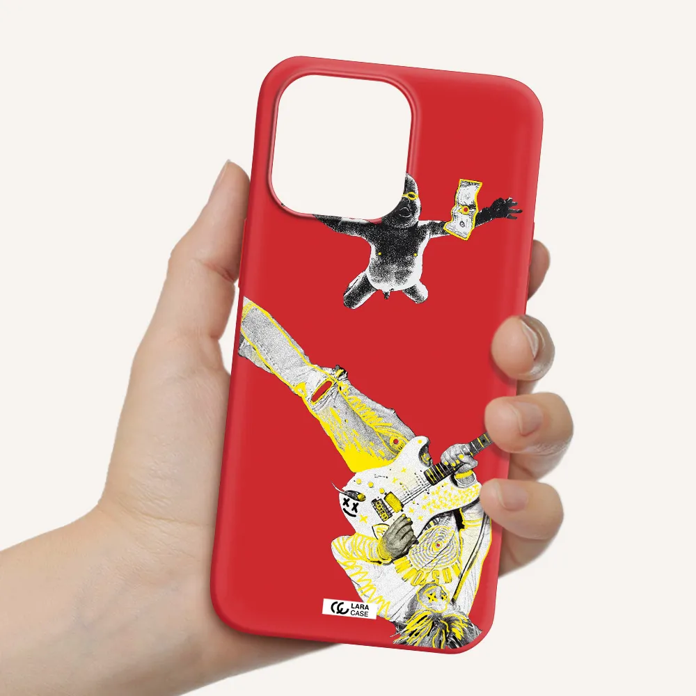 Guitarist Apple iPhone 14 pro Silicone Imperial Red Case