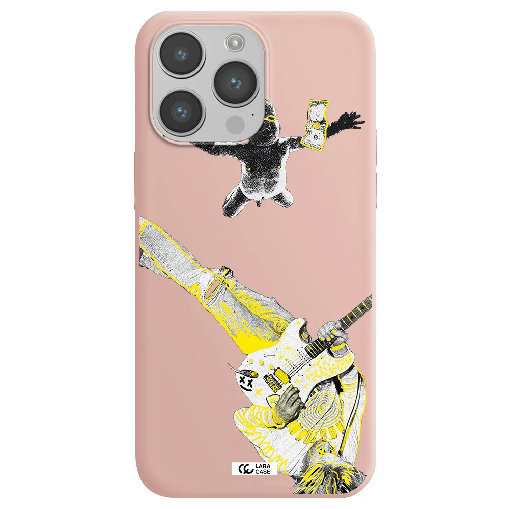 Guitarist Apple iPhone 14 pro Silicone pastel pink Case