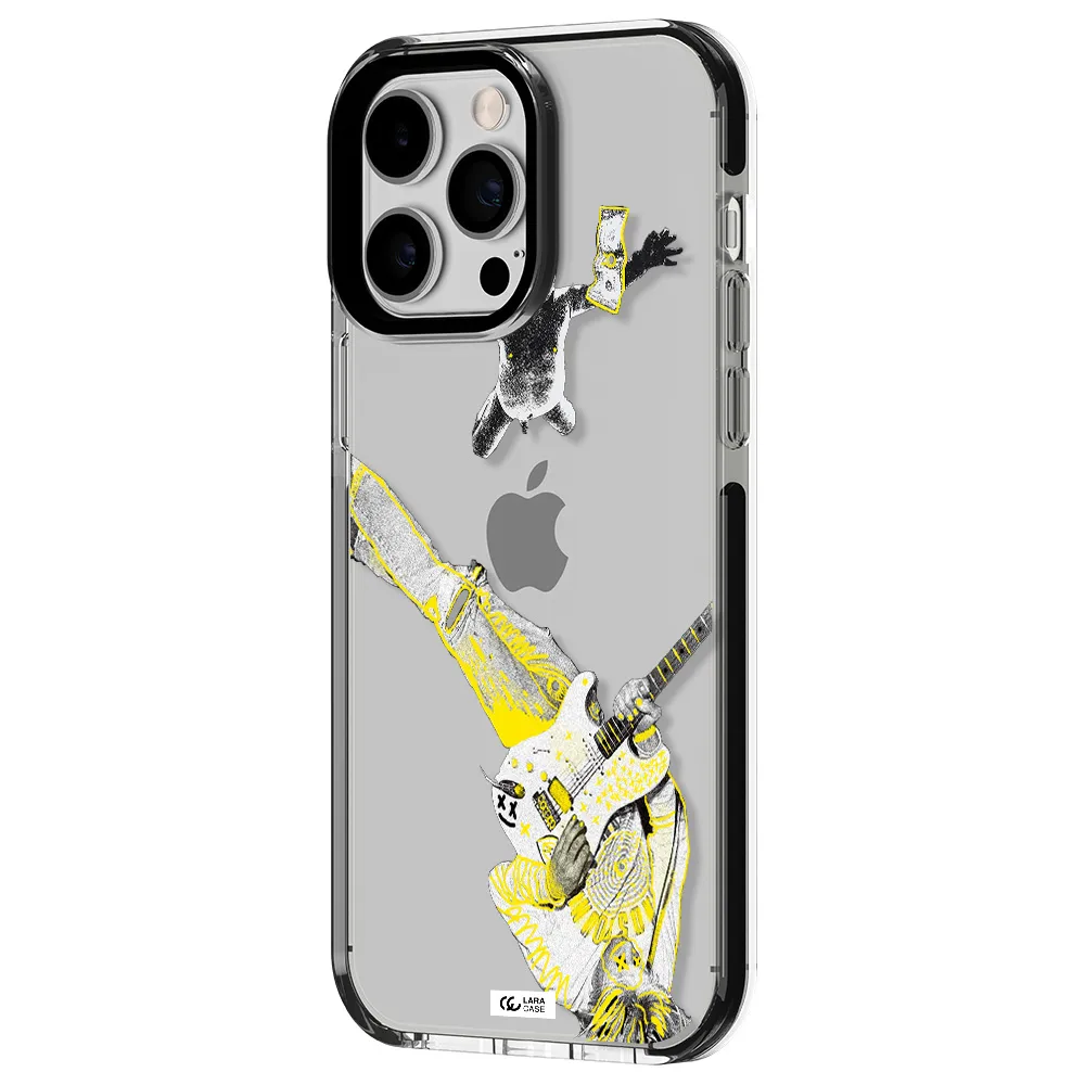 Guitarist Apple iPhone 15 Pro Max impact black border Case