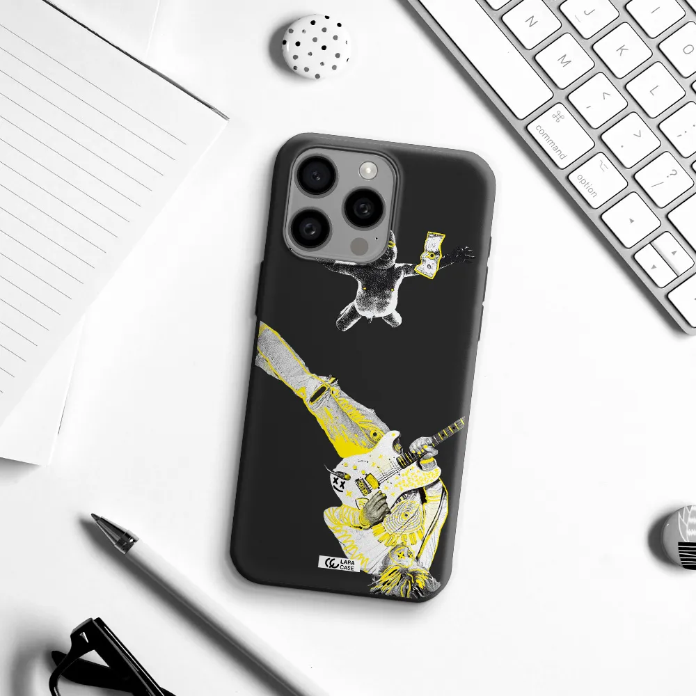 Guitarist Apple Iphone 15 Pro max Silicone black Case