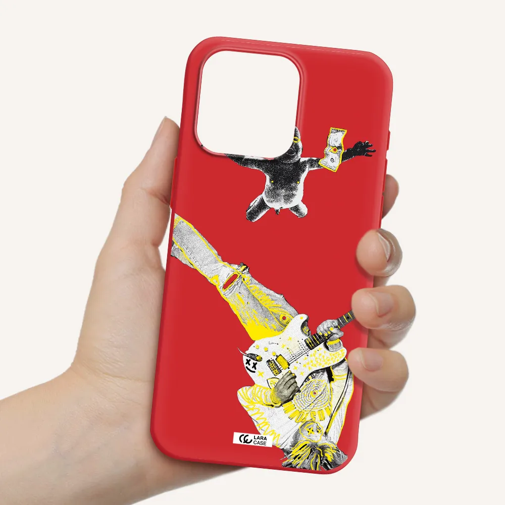 Guitarist Apple Iphone 15 Pro Max Silicone Imperial Red Case