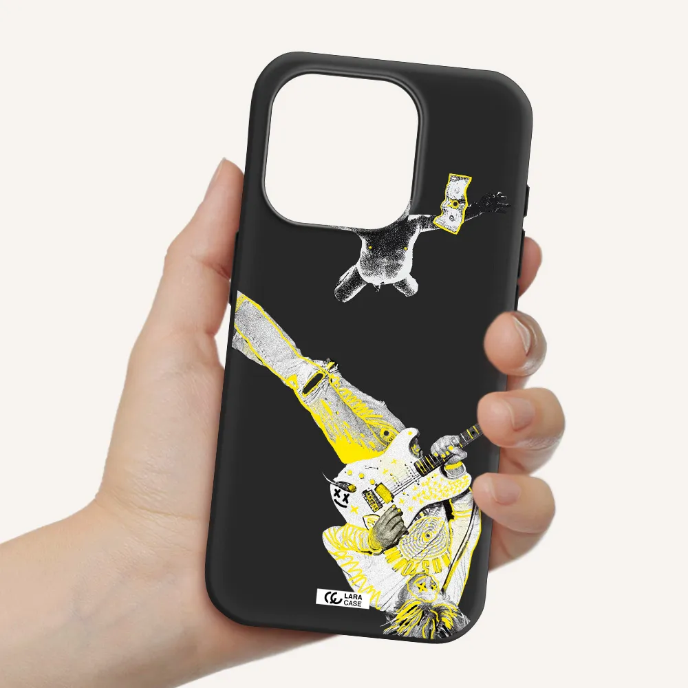 Guitarist Apple Iphone 15 Pro Silicone Black Case