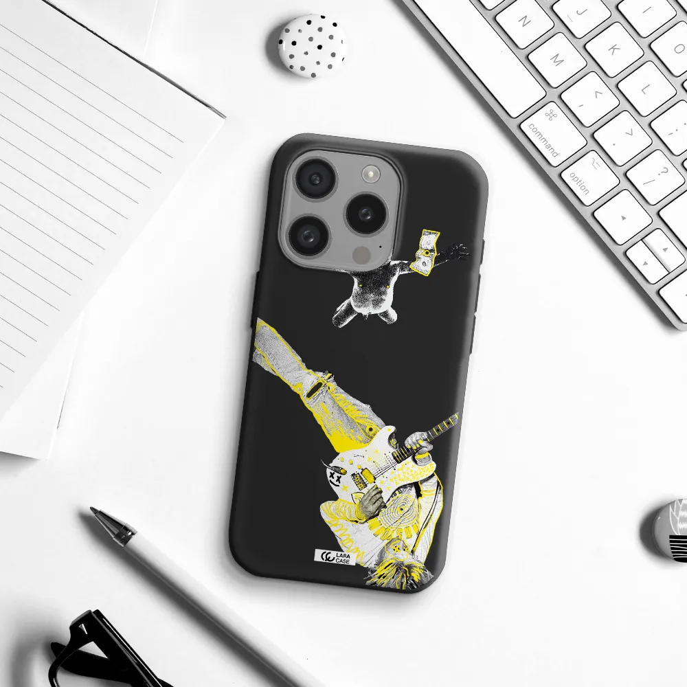 Guitarist Apple Iphone 15 Pro Silicone Black Case