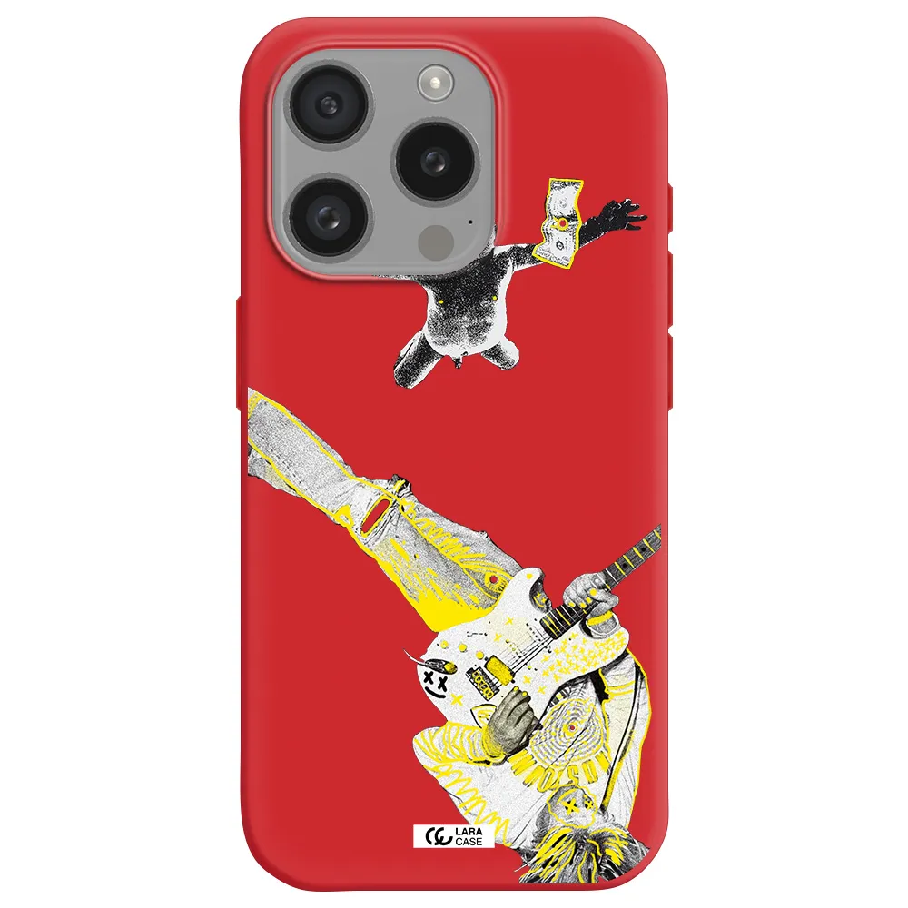 Guitarist Apple Iphone 15 Pro Silicone Imperial Red Case