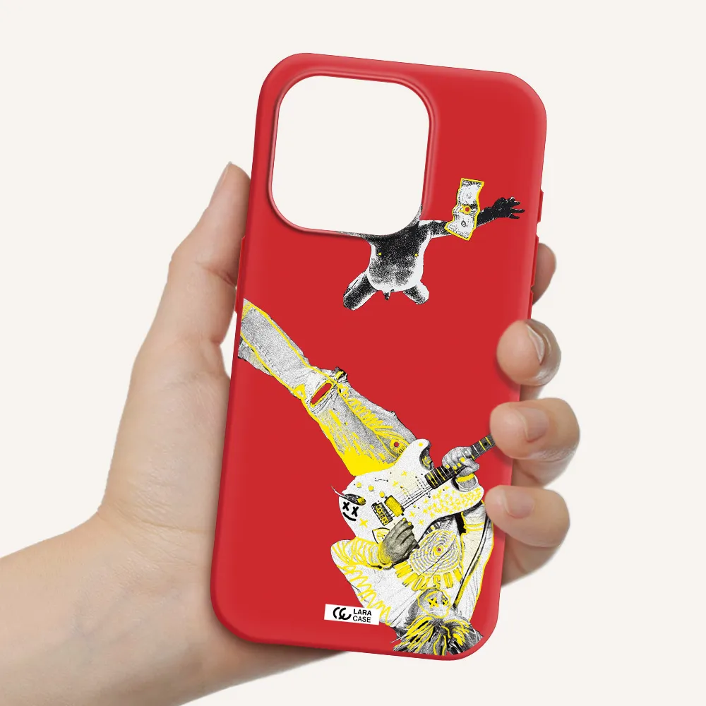 Guitarist Apple Iphone 15 Pro Silicone Imperial Red Case