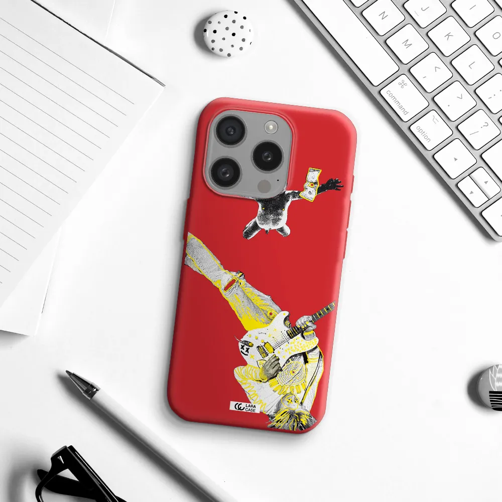 Guitarist Apple Iphone 15 Pro Silicone Imperial Red Case