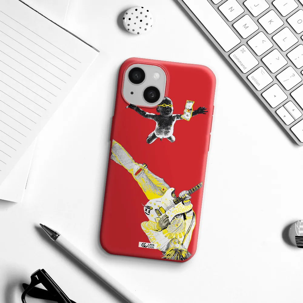 Guitarist Apple Iphone 15 Silicone Imperial Red Case