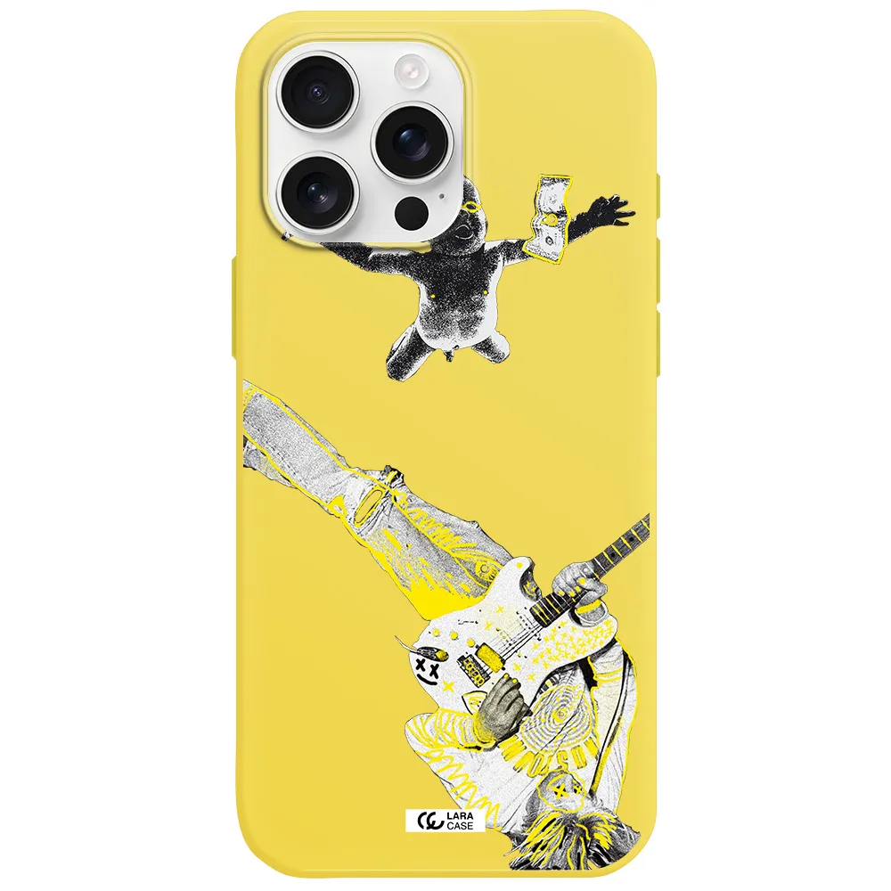 Guitarist Apple Iphone 16 Pro Max Silicone Canary Yellow Case