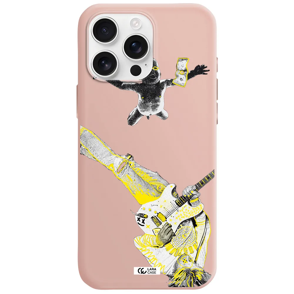 Guitarist Apple Iphone 16 Pro Max Silicone Pastel Pink Case
