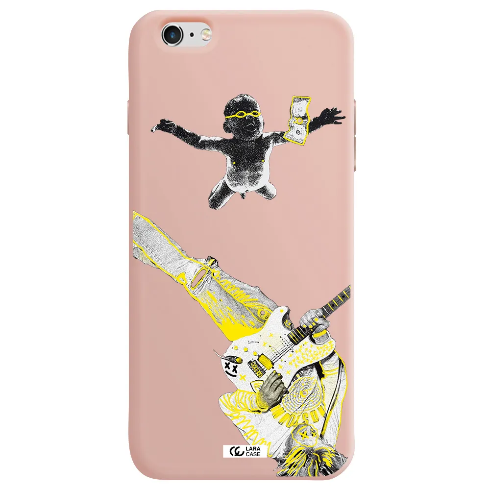 Guitarist Apple iPhone 6 plus Silicone pastel pink Case