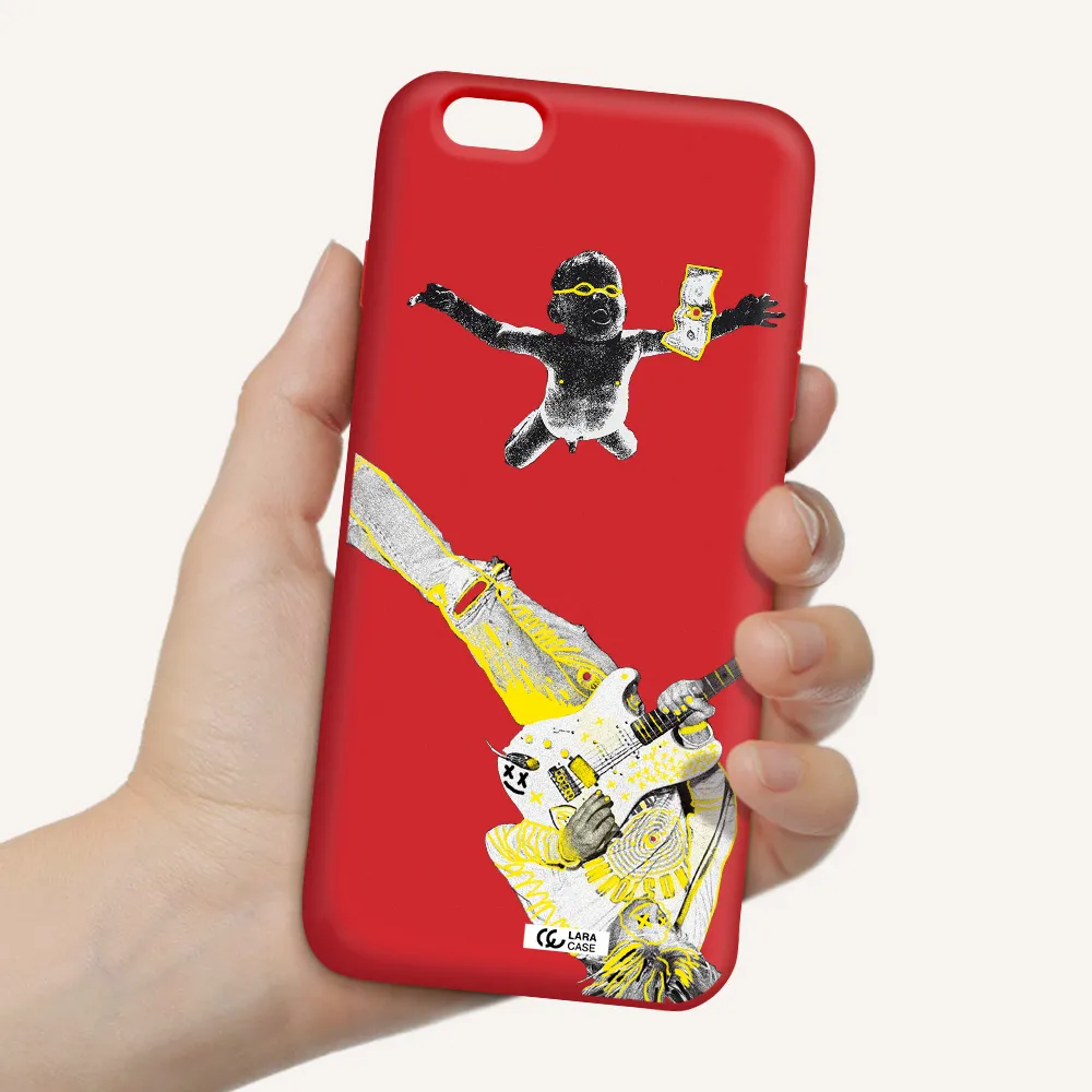 Guitarist Apple iPhone 6 s plus Silicone Imperial Red Case