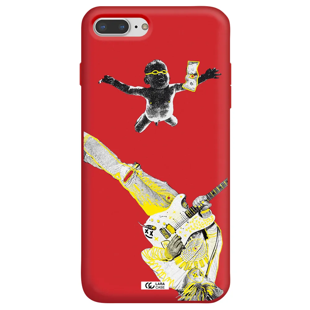 Guitarist Apple iPhone 7 plus Silicone Imperial Red Case