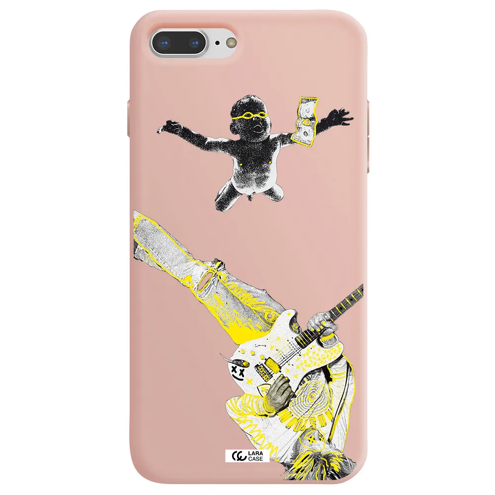 Guitarist Apple iPhone 7 plus Silicone pastel pink Case