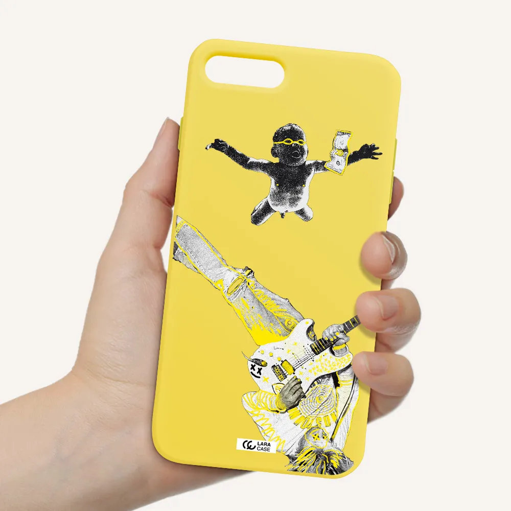 Guitarist Apple iPhone 8 plus Silicone canary yellow Case