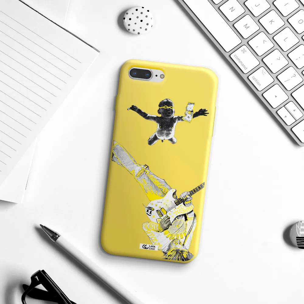 Guitarist Apple iPhone 8 plus Silicone canary yellow Case