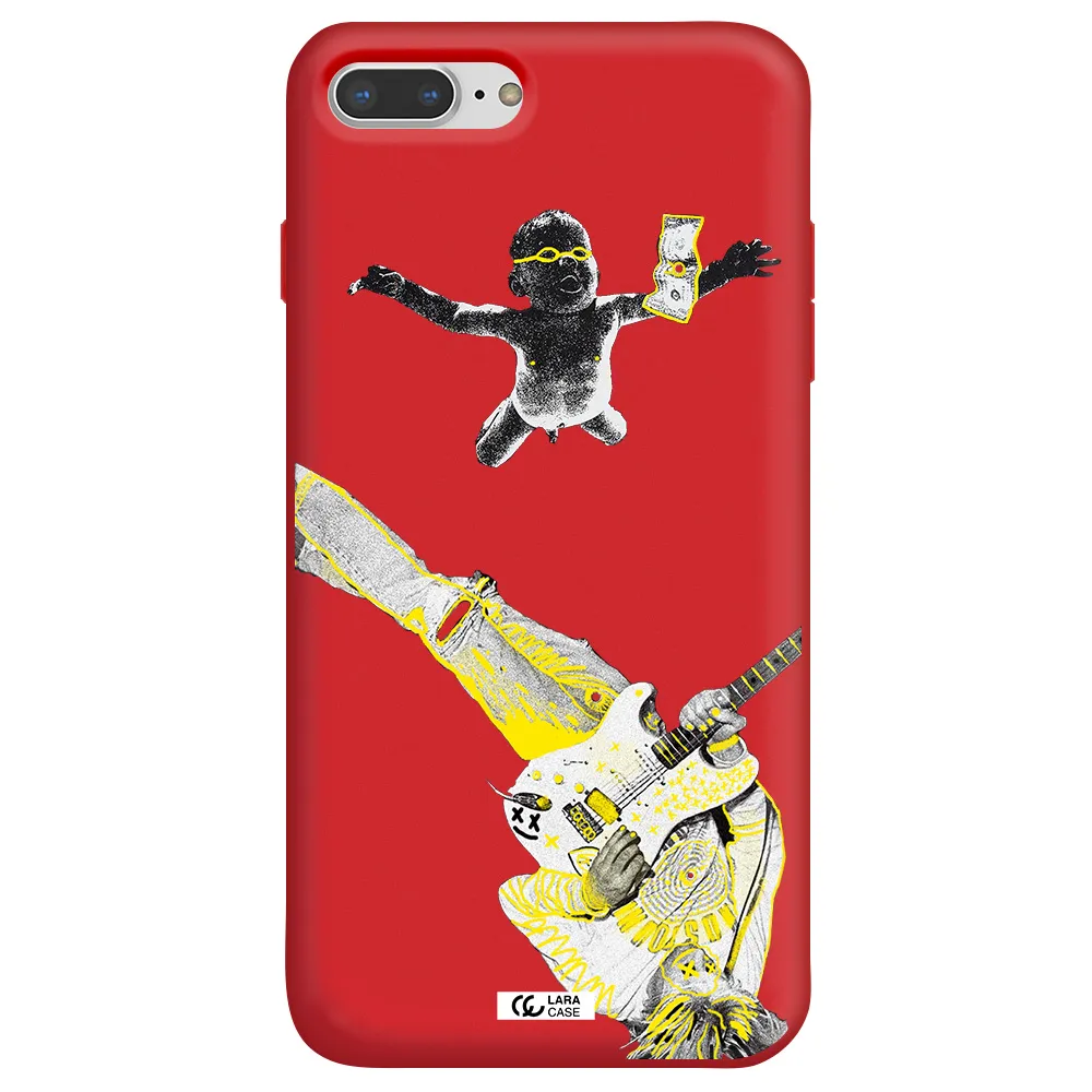 Guitarist Apple iPhone 8 plus Silicone Imperial Red Case
