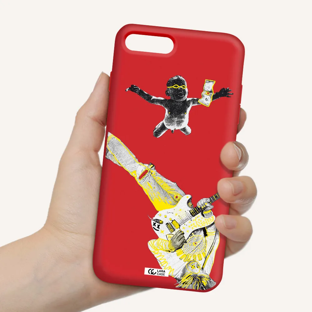 Guitarist Apple iPhone 8 plus Silicone Imperial Red Case