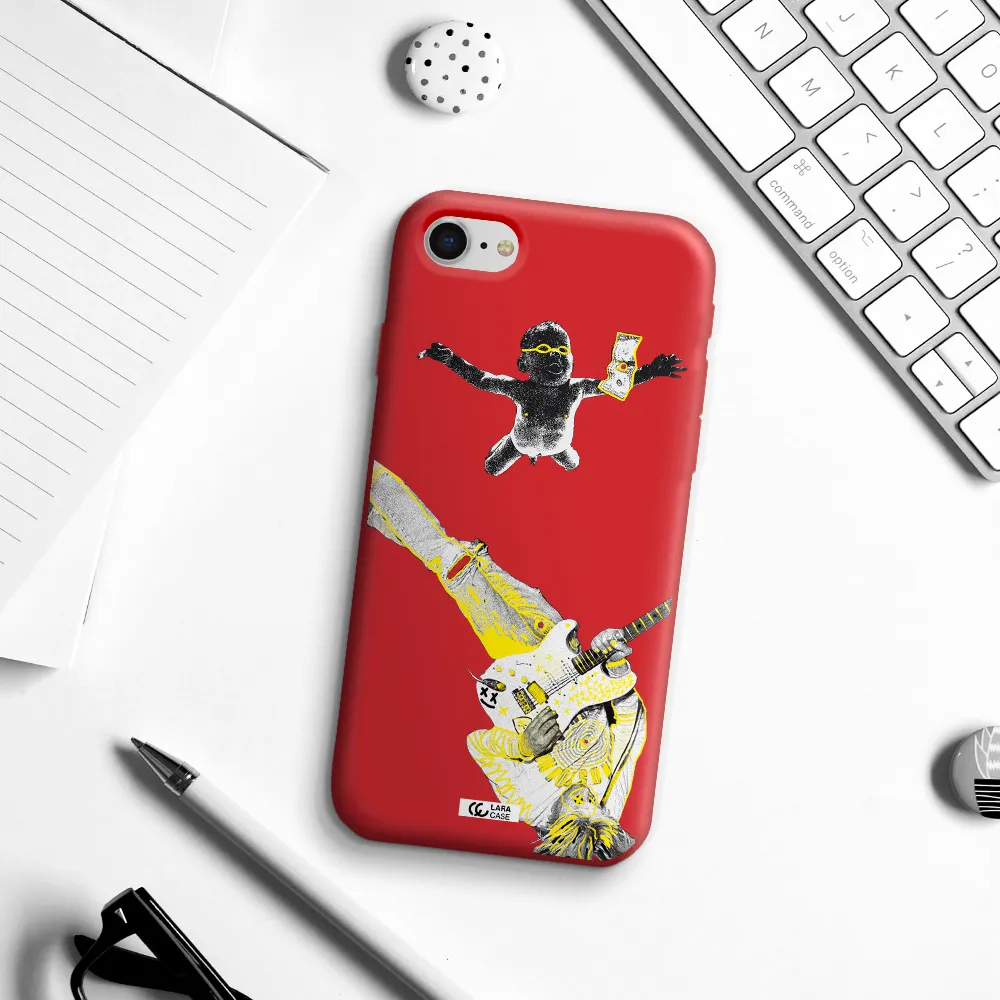 Guitarist Apple iPhone se 2020 Silicone Imperial Red Case