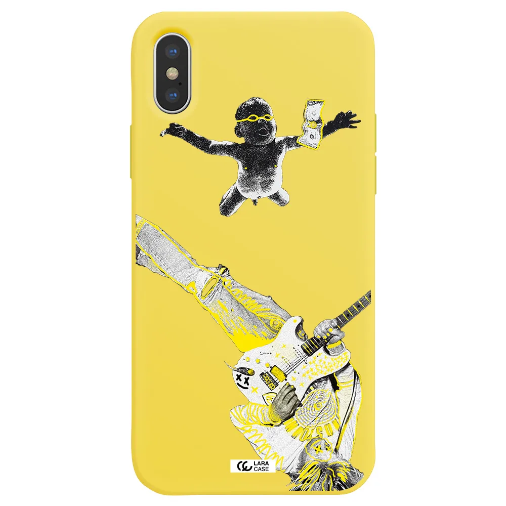 Guitarist Apple iPhone X Silicone canary yellow Case