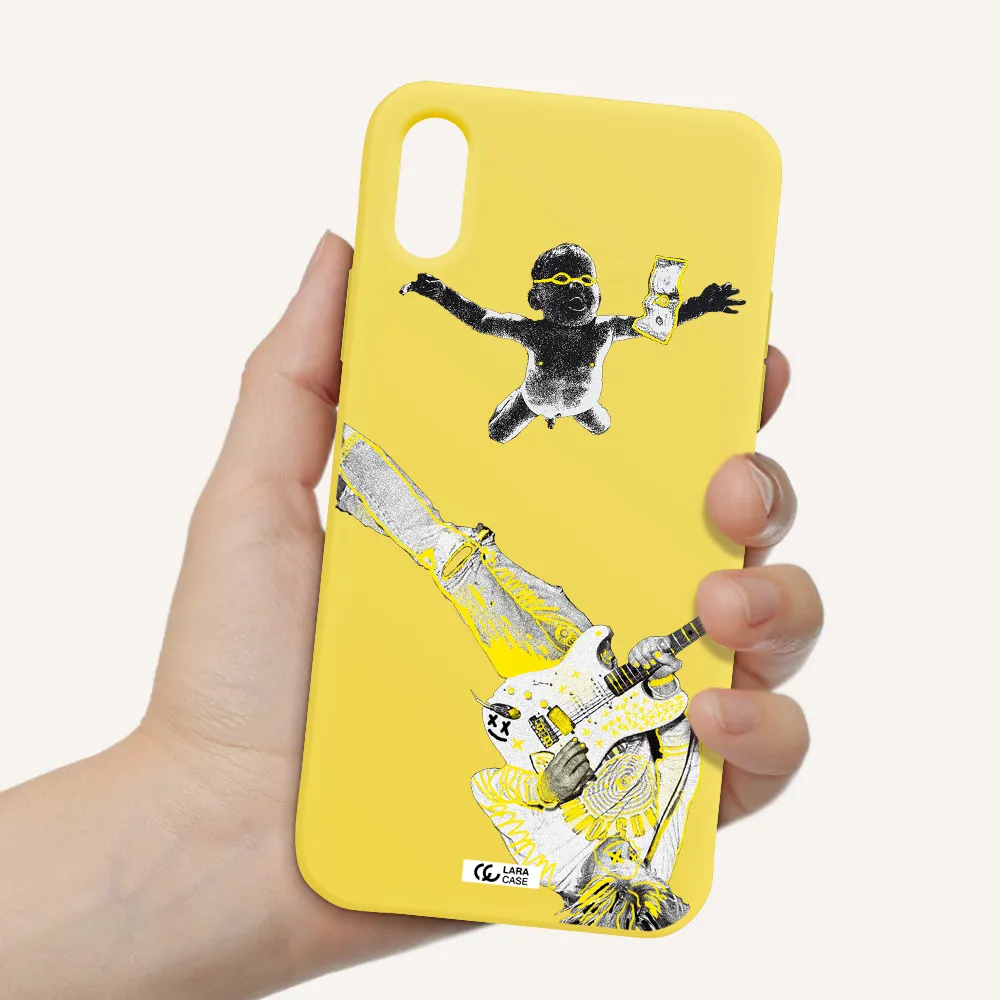Guitarist Apple iPhone X Silicone canary yellow Case